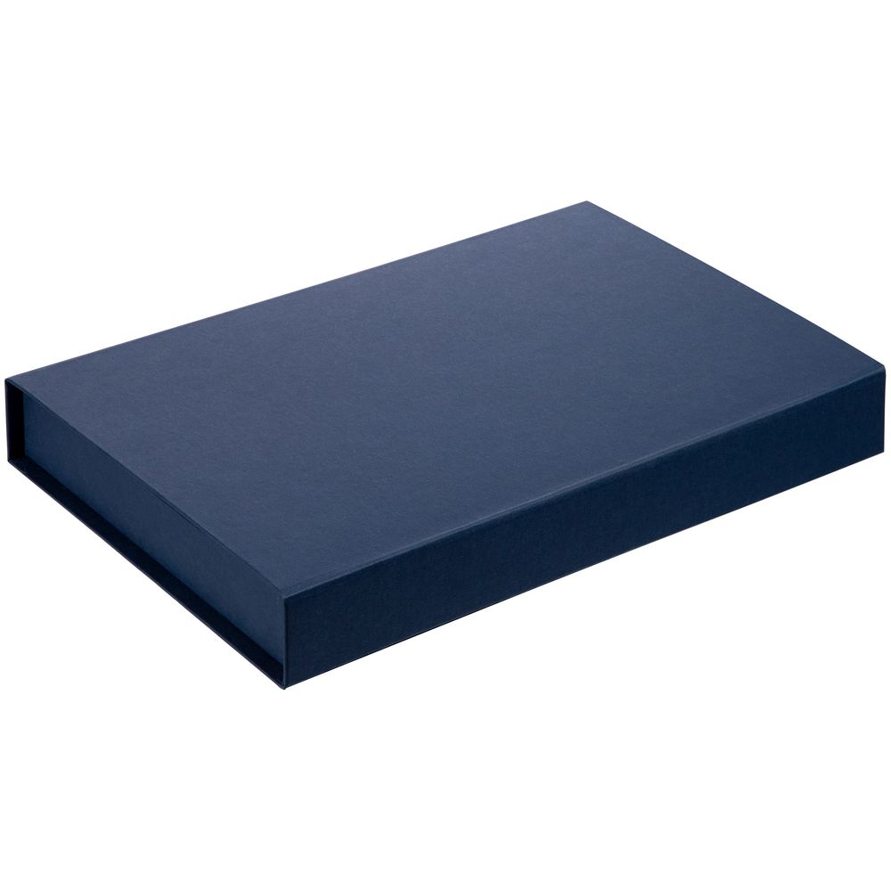 Коробка Silk с ложементом под ежедневник 15х21х2,7 см. и ручку, синяя